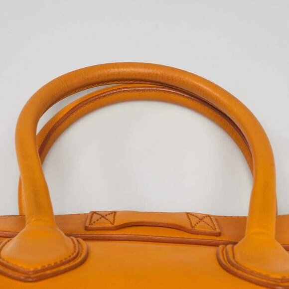 Celine Yellow Calfskin Leather Mini Luggage Tote Bag - Picture 5 of 12
